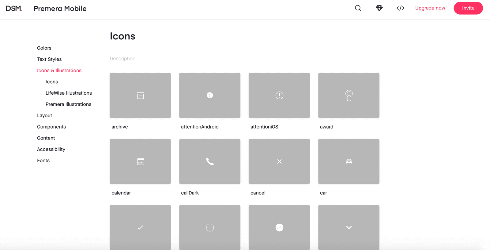 InVision Inspect panel showing the gap between component attributes in DSM and what developers could access